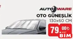 AUTOWARE OTO GÜNEŞLİK 130X60 CM AUTOWARE OTO GÜNEŞLİK 130X60 CM